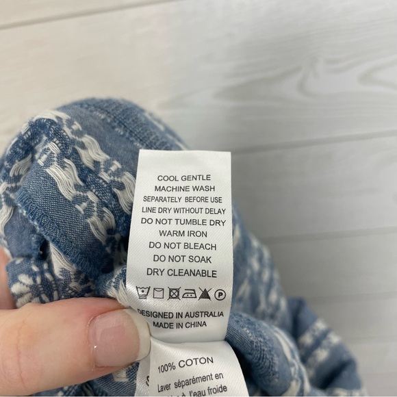 Seafolly Splendour Dobby Jumpsuit Denim Chambray Size XS - Picture 9 of 9